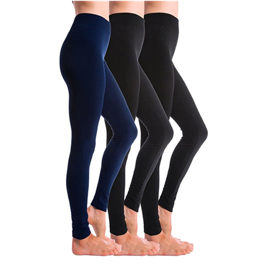 Superstræk Sømløse Strikkede Børstede Leggings