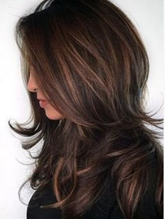 Europe and America trend spot medium long curl wig