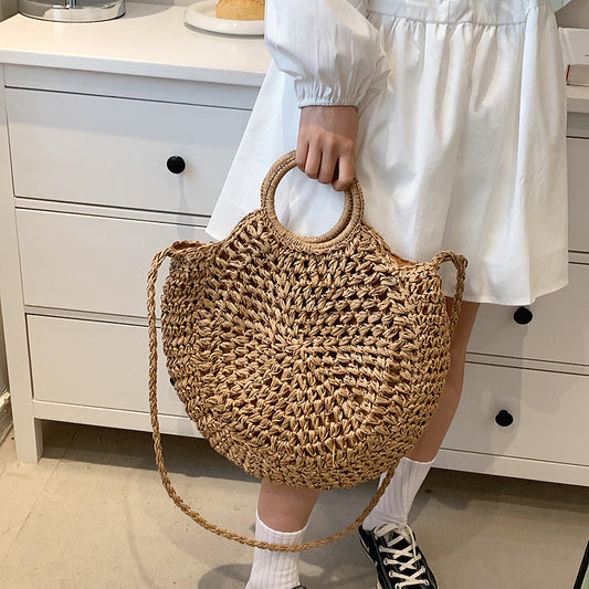 New Fashion Women's Straw Woven Single Shoulder Diagonal Handbag