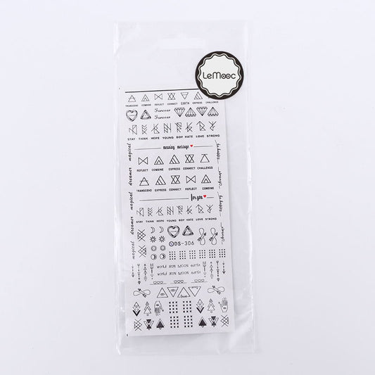 Geometric DIY Art Nail Polish Stickers