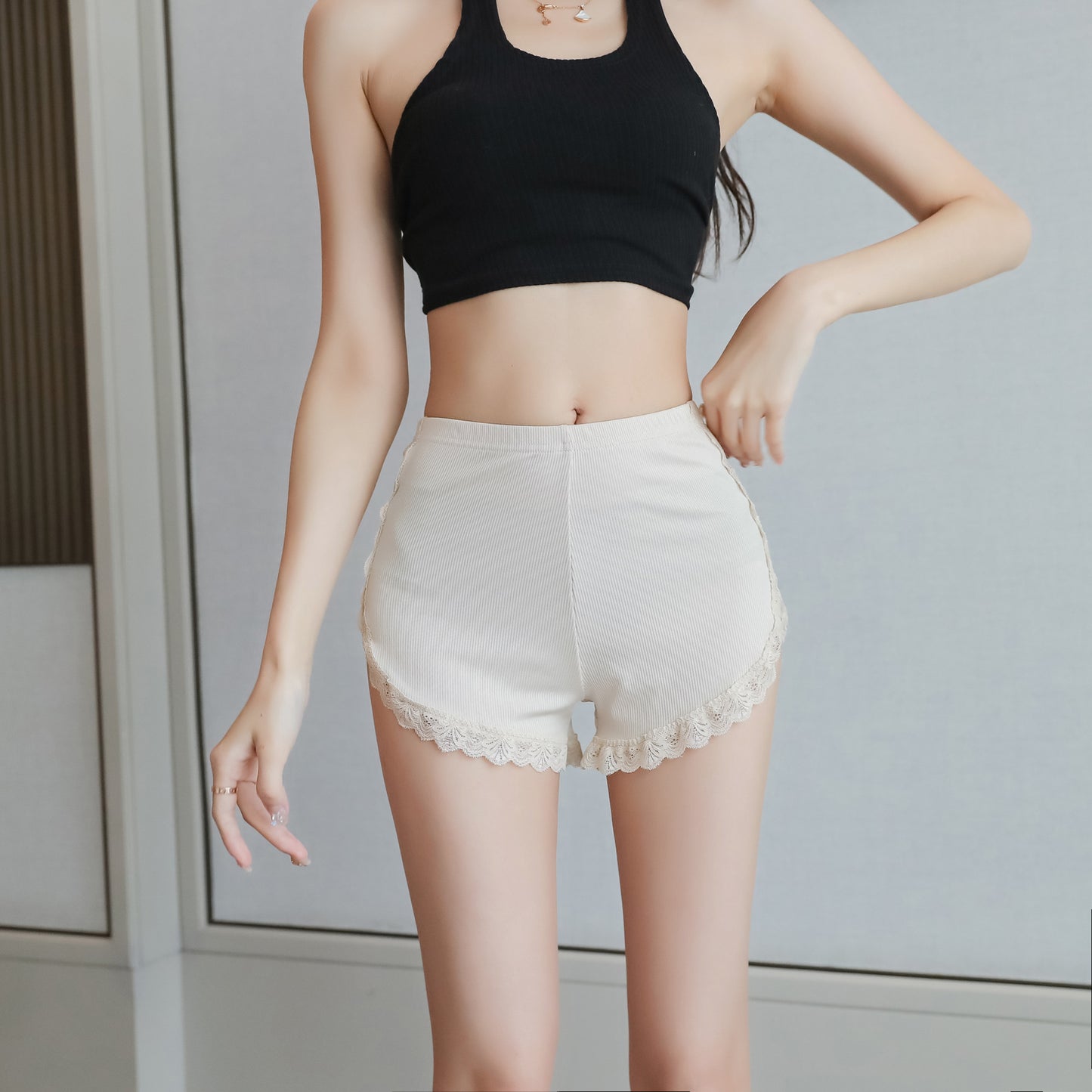Anti-wardrobe Malfunction Pants Lace Leggings