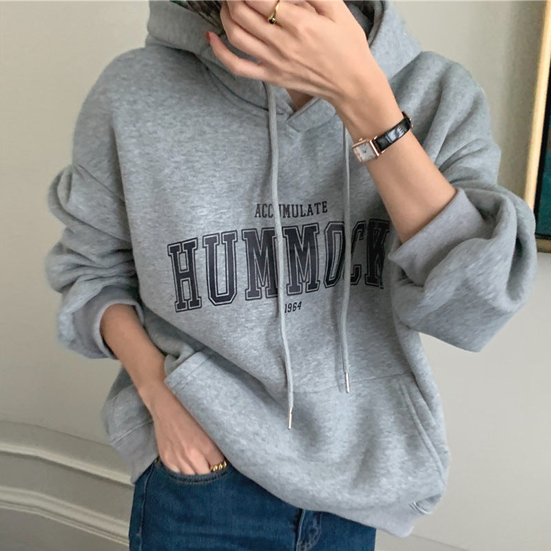 Loose Letter Print Korean Style Fashion Student Jacket Long-sleeved Top