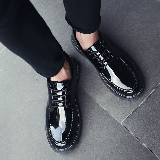Men's casual small leather shoes