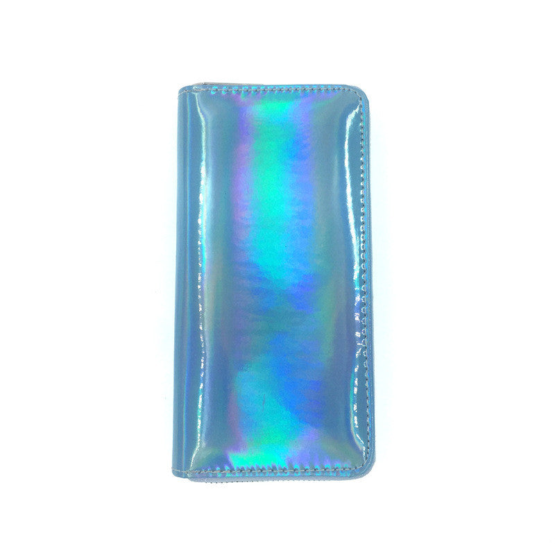 Eco-friendly Laser PU Long Wallet Student Card Case