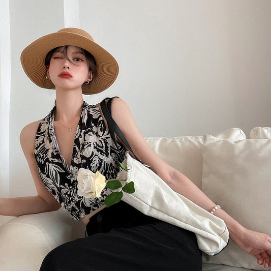 Summer Back Niche Camisole Top Sweet And Spicy Style Vest