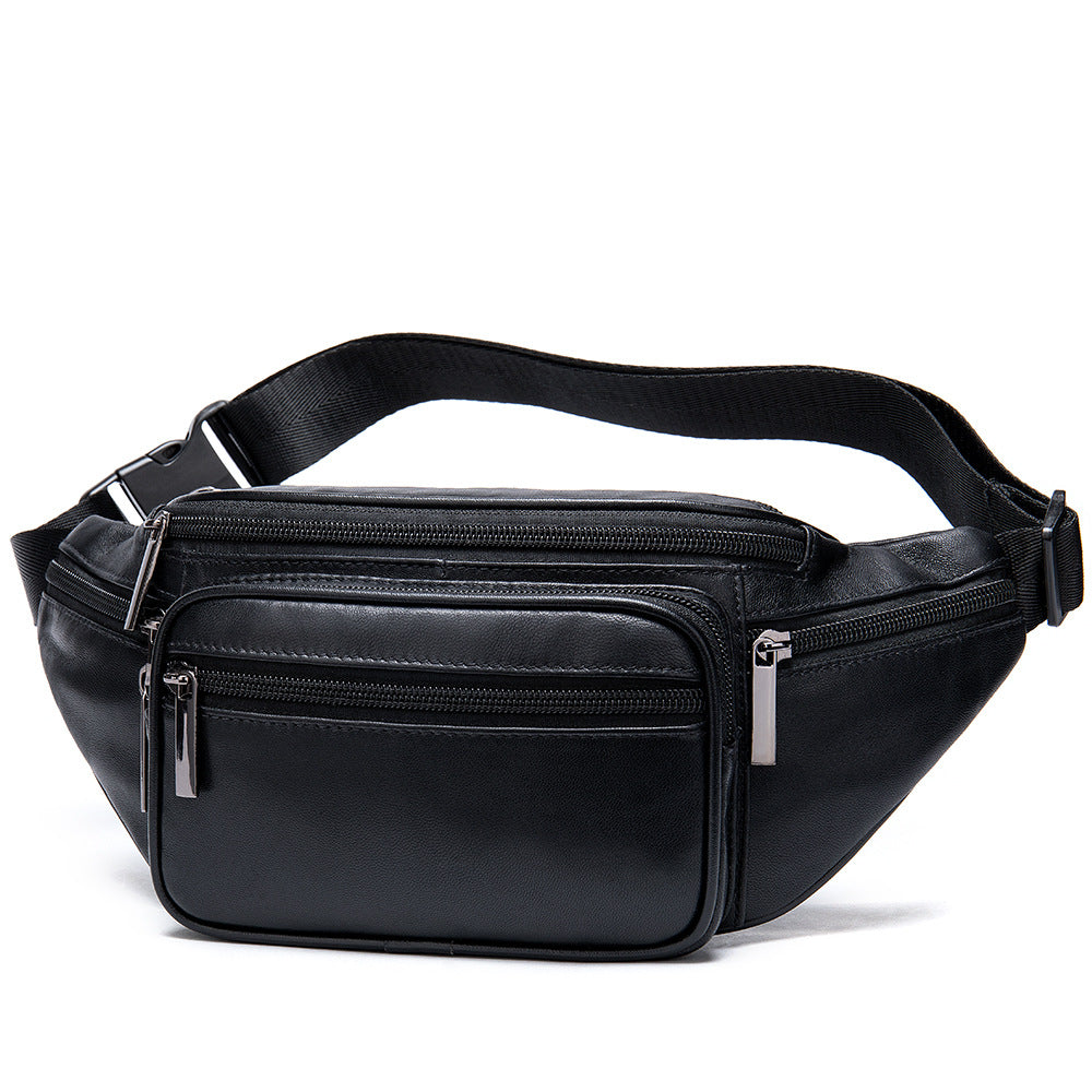 Black mobile phone sheepskin bag