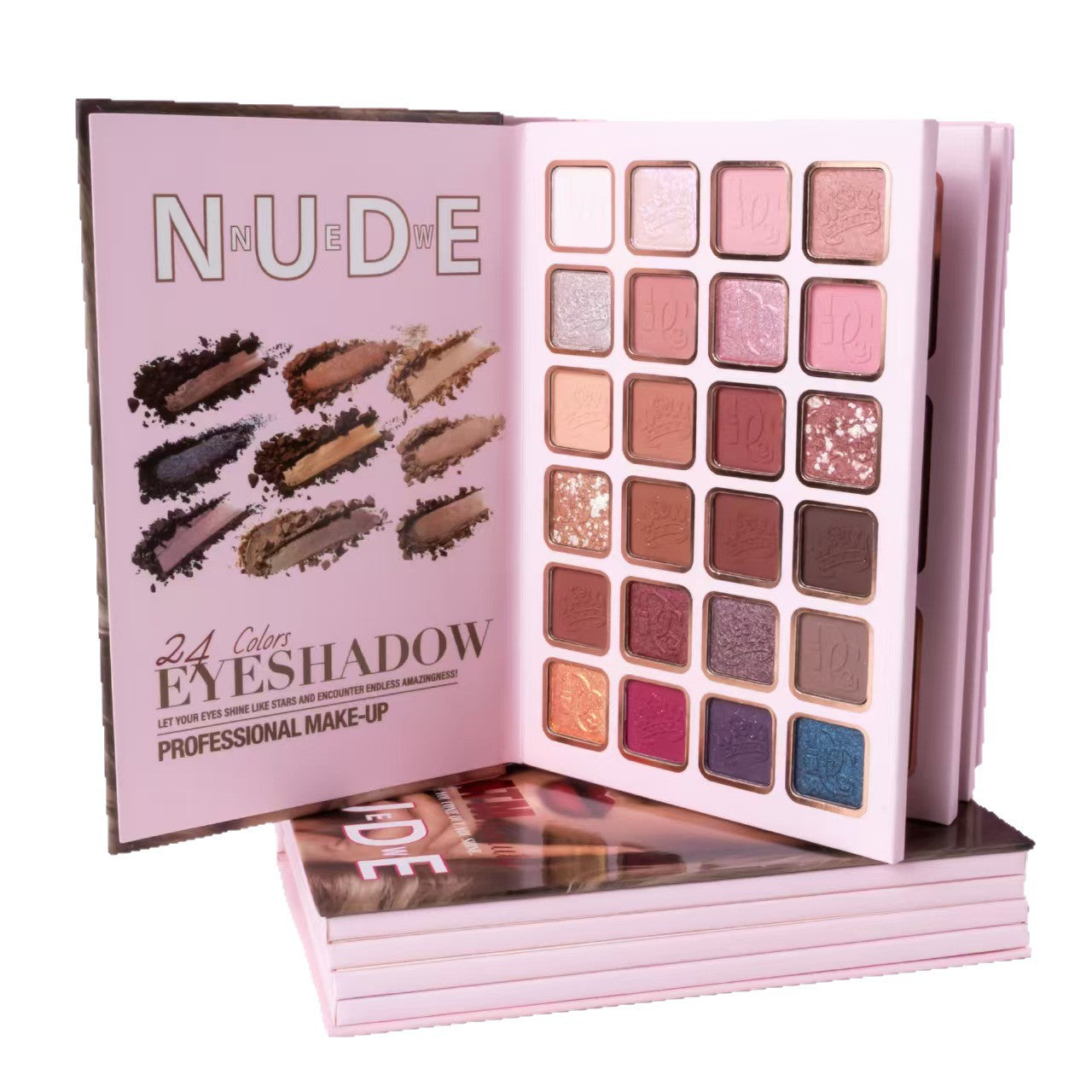 Multifunctional Eye Shadow Plate Matte Shimmer Blush Highlight Integrated