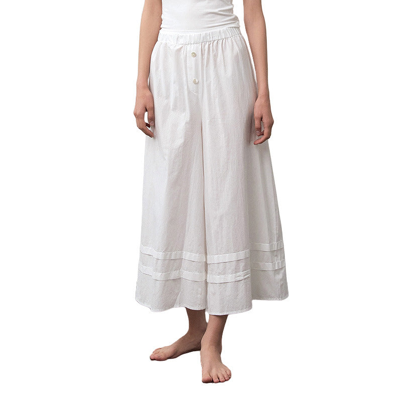 Casual Solid Color Niche Design Straight-leg Pants