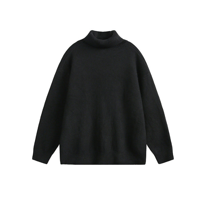 Ny efterårs- og vinterrullekravestriktrøje til mænd i japansk vintage-stil