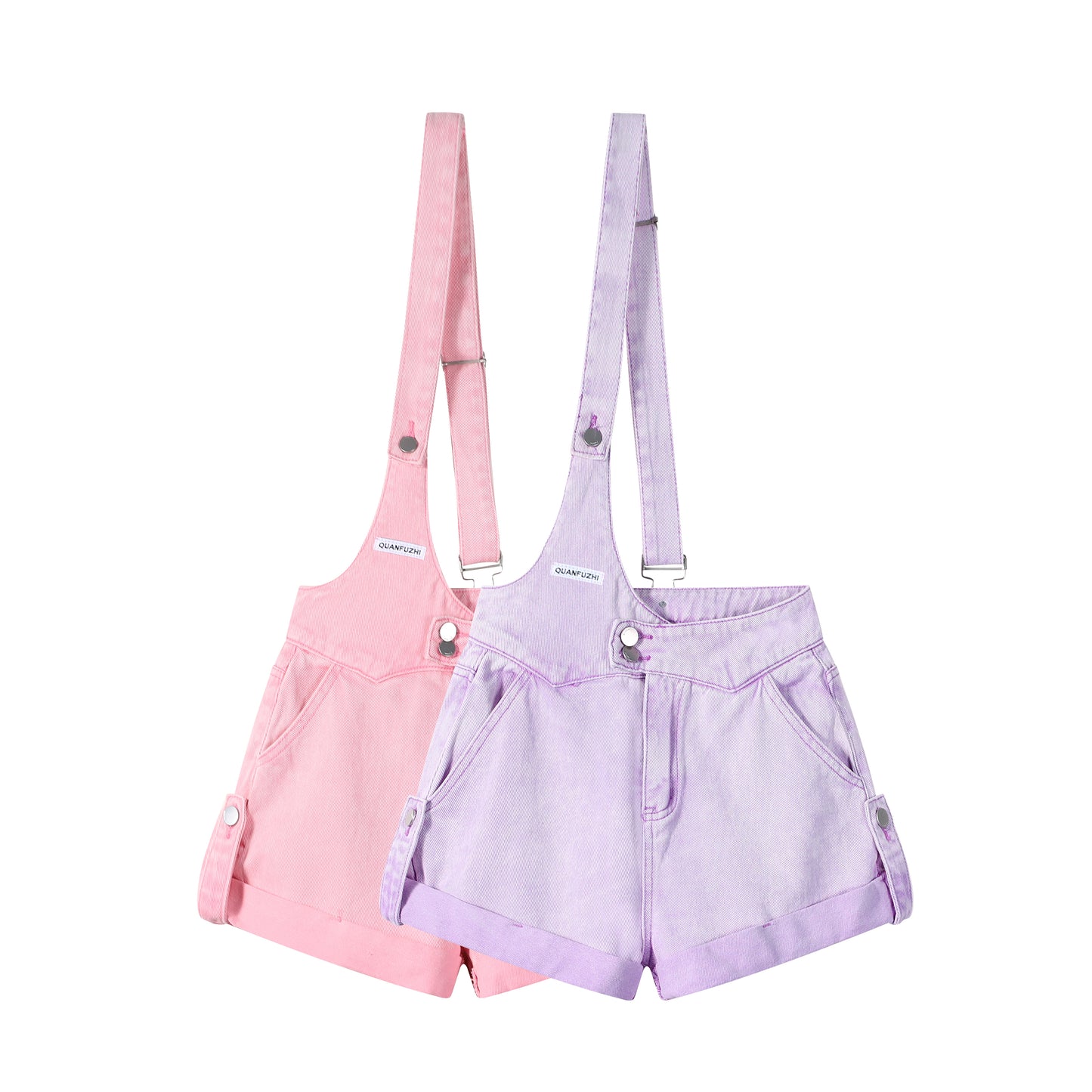 Children With Strap Straight Denim Shorts