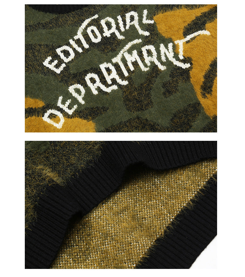 Herre Rundhals Løs Street Trend Sweater