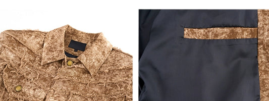 Desert Waste Soil Wind Rough Edge Damage Denim Coat