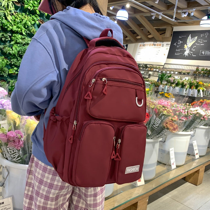 High Capacity Girls' Junior High School Student Backpack