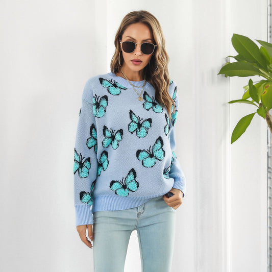 Y2K 3D Butterfly Sweater For Women