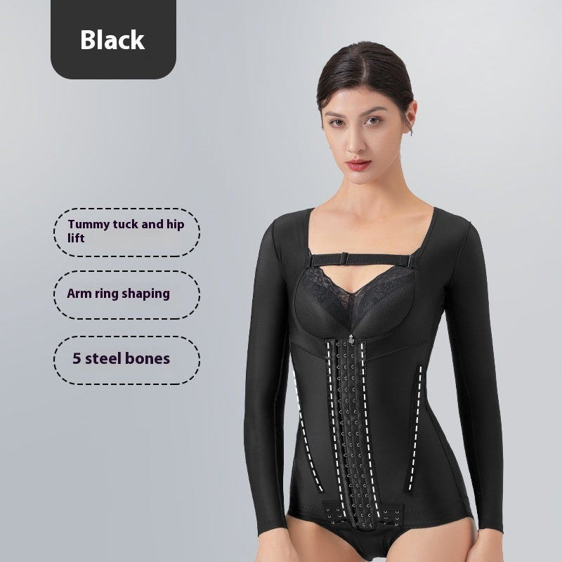 Upper Body Arm Fat Extraction Back Shaping Strong Pressure Long Sleeve Jumpsuit Hip Lifting