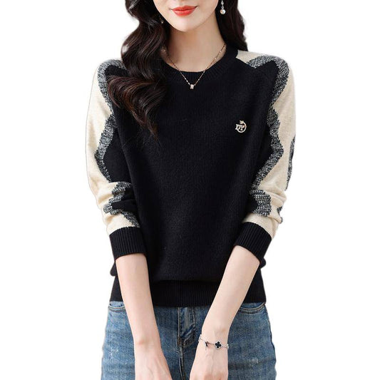 Knitted Long-sleeved Women's Base Layer Stylish Top