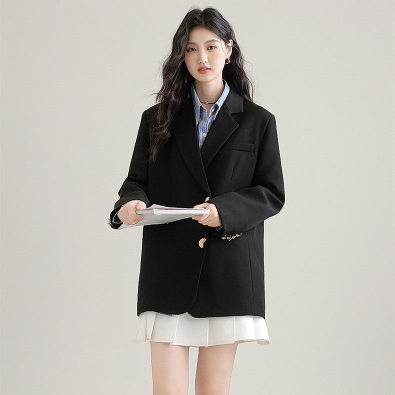 Black Profile Blazer For Women