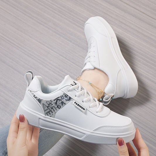 Hvide sko til kvinder, daglig fritids-sneaker