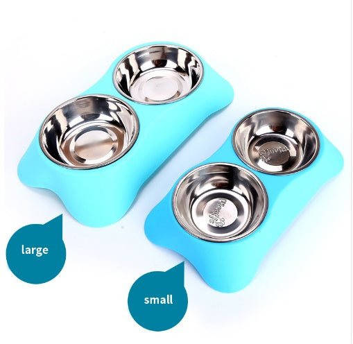 Sunscreen Silicone Pet Double Bowl Environmentally Friendly Non-toxic Silicone Non-slip Food Dog Bowl