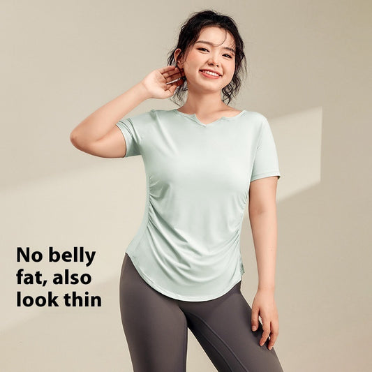 Quick-drying Top Slim Fit Sports Running Belly Contracting Workout Clothes T-shirt