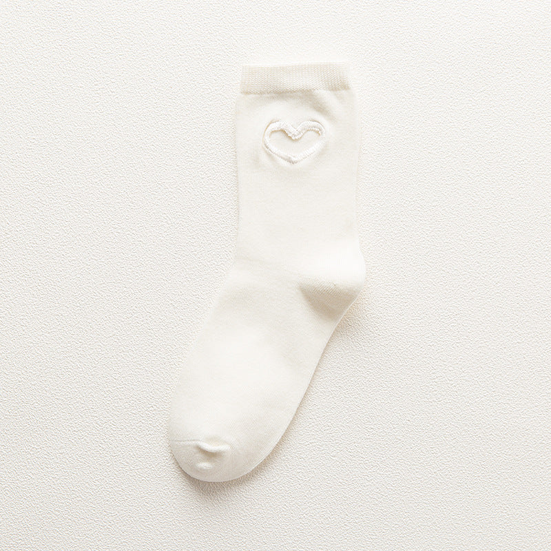 College style trend love hollowed out fashion socks