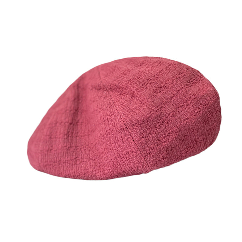 Face-looking Small Beret Children's Pleated Seersucker