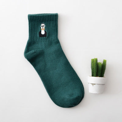 Cartoon embroidery socks
