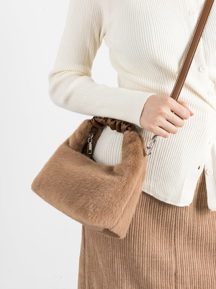 Senior Sense Plush Handbag Bag Autumn And Winter New