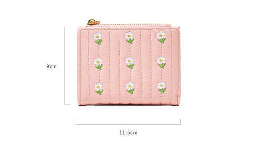 Cute Embroidered Women's Wallet Simple And Short Off