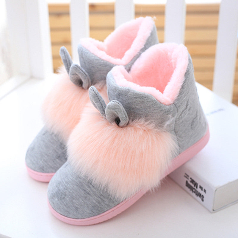 Winter High-Top Confinement Shoes Thick-Soled Large Size Plus Velvet