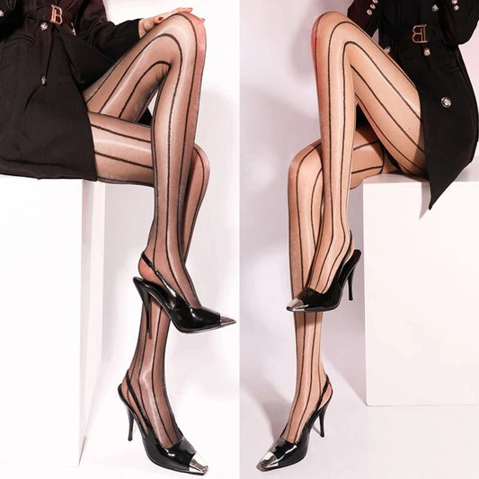 Japanese Vertical Shiny Shiny Silky Stockings