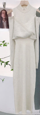 Vintage Blød Off-shoulder Kjole til Kvinder