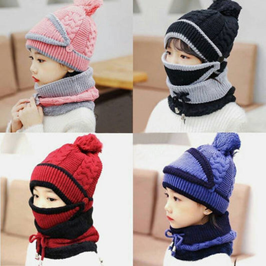 Children scarf hat mask set