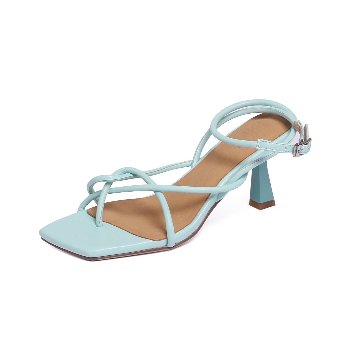 Women's Sandals New Roman Flip Flops With Skirt, Buckle And Thick Heel High Heels