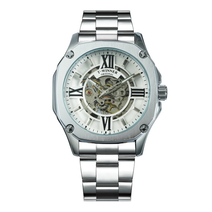 Fashion hollow men's mechanical watch
