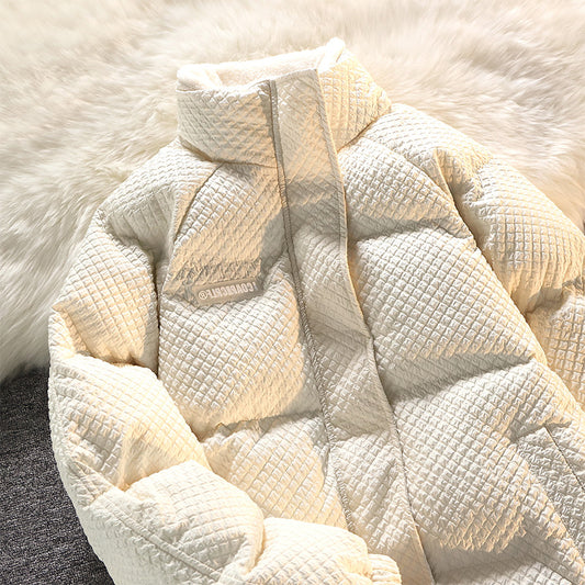Men's Loose Stand-collar American Retro Waffle Cotton Coat