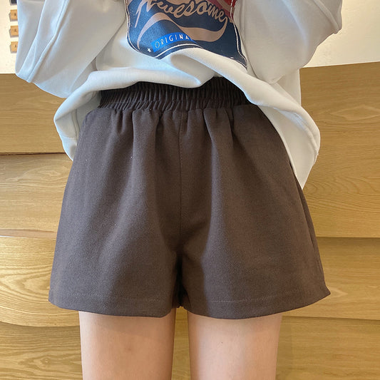 Women's shorts high waist, thin, loose, wide legs