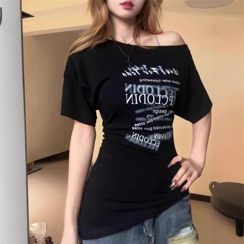 Unique Form-fitting Off Shoulder Top