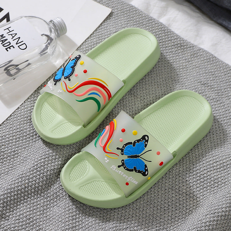 Female Household Butterfly Indoor And Outdoor Home Bathroom Bathing Non-Slip Sandals