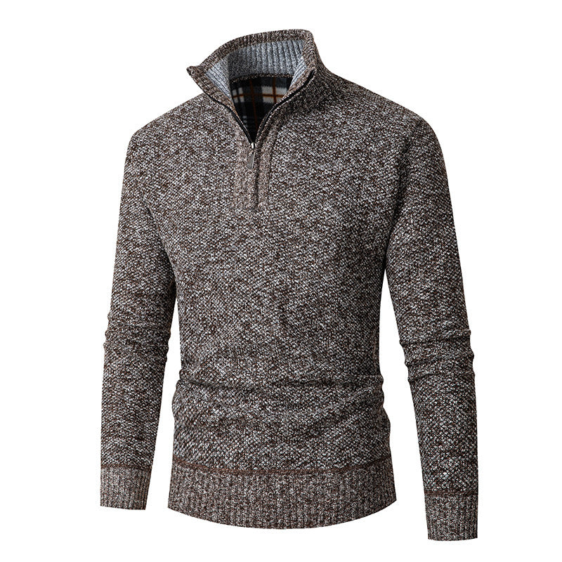 Men's Zipper Sweater Long Sleeve Loose