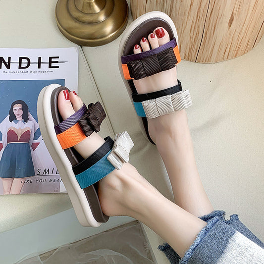 Rubber soft sole sandals non-slip flip-flop beach shoes