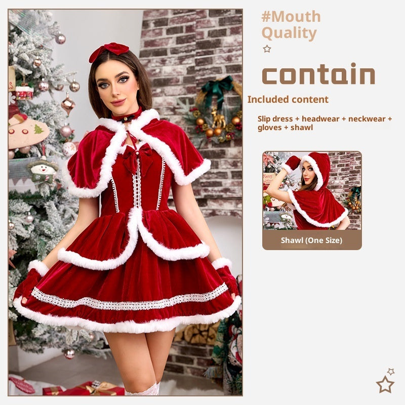 Sexy Bandeau Christmas Clothes Hot Girl European And American Style Dress