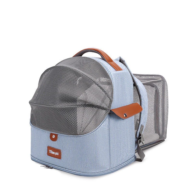 Portable Breathable Cat Backpack Large Capacity Expandable