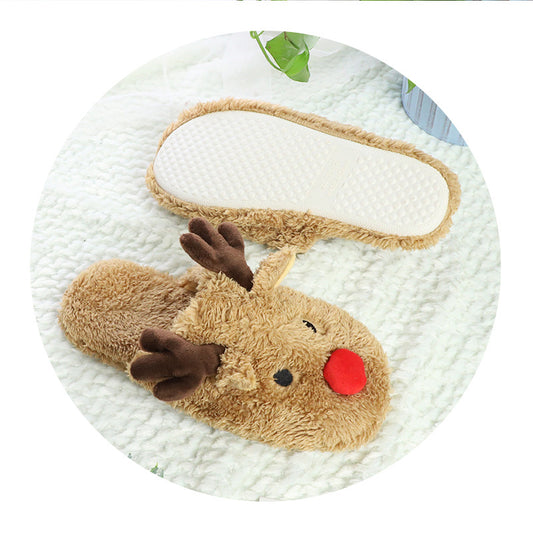 Home Floor Anti-slip Cartoon Lamb Wool Slippers