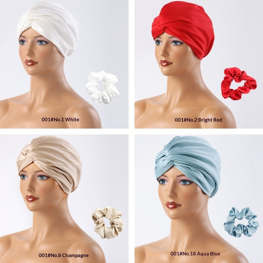 Silk-like Fabric Stretch Satin And Ice Sleep Caps