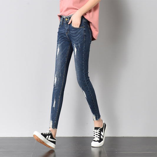 Slim nine-point pants