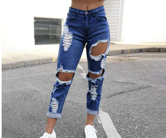 Fashion Personlighed Lige Jeans Til Europæiske Og Amerikanske