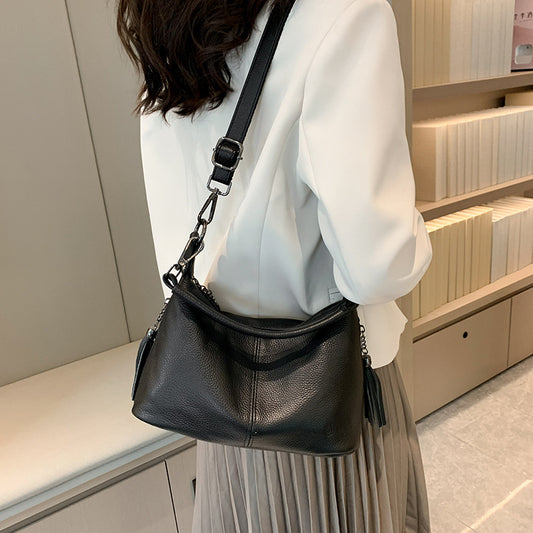 First Layer Cowhide Women's Shoulder Messenger Bag