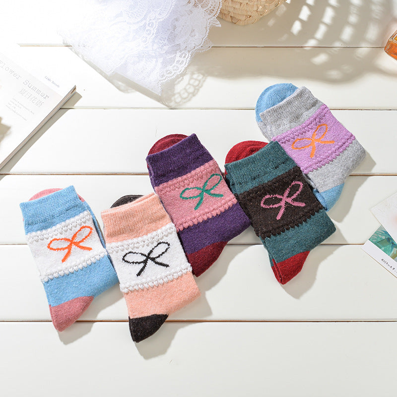 Thickened medium tube ladies cashmere socks