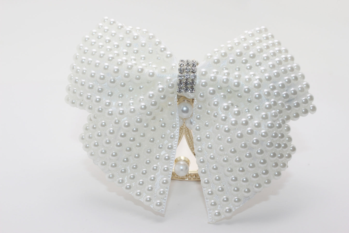 Bow Tiara Pearl Hair Clip